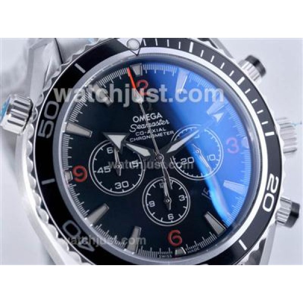 Practical UK Sale Omega Seamaster Automatic Fake Watch With Black Dial For Men