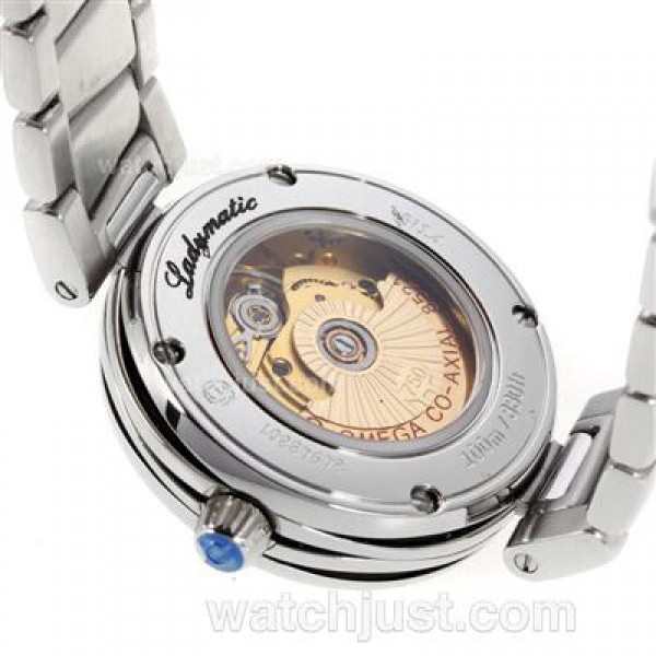 Perfect UK Sale Omega Ladymatic Automatic Replica Watches With Black Dials For Women
