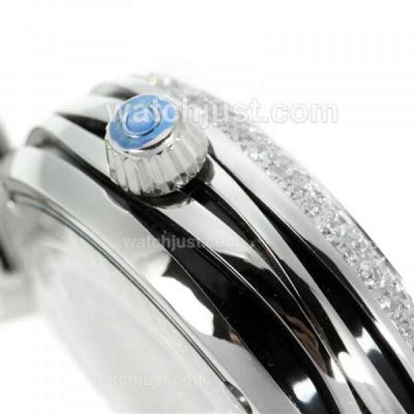 Perfect UK Sale Omega Ladymatic Automatic Replica Watches With Black Dials For Women