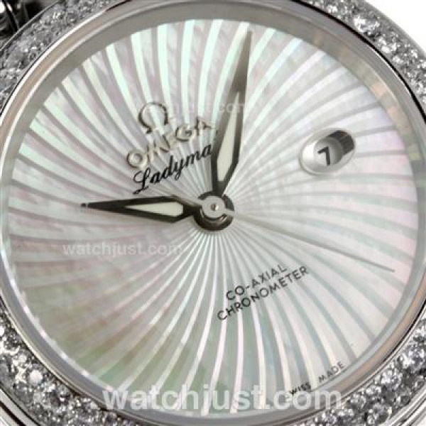 Perfect UK Sale Omega Ladymatic Automatic Replica Watches With Black Dials For Women