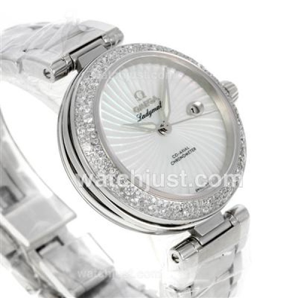 Perfect UK Sale Omega Ladymatic Automatic Replica Watch With Black Dial For Women