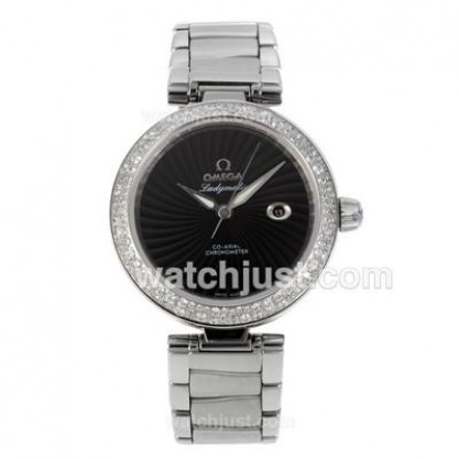 Best UK Sale Omega Ladymatic Automatic Fake Watch With White Dial For Women