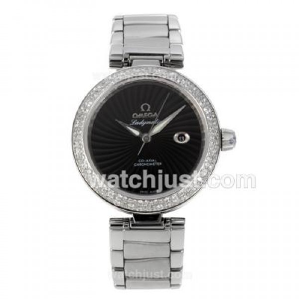 Best UK Sale Omega Ladymatic Automatic Fake Watch With White Dial For Women