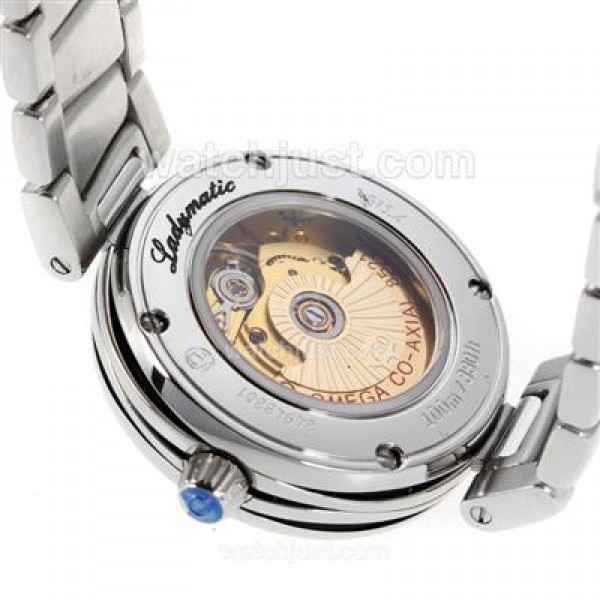 Best UK Sale Omega Ladymatic Automatic Fake Watches With White Dials For Women