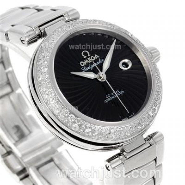 Best UK Sale Omega Ladymatic Automatic Fake Watches With White Dials For Women