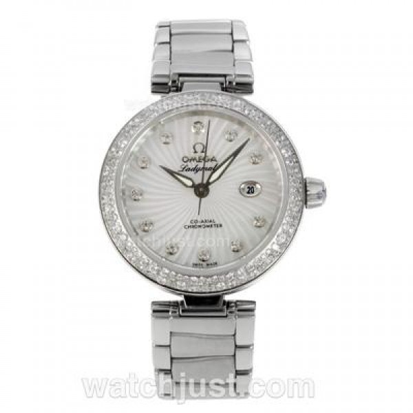 Best UK Sale Omega Ladymatic Automatic Fake Watches With White Dials For Women