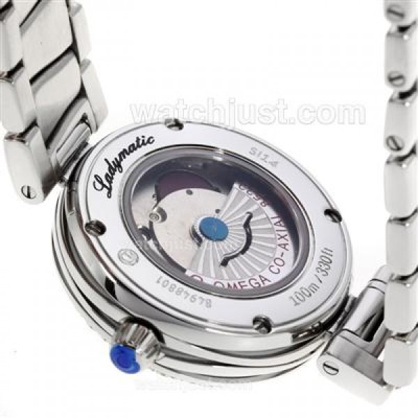 Best UK Sale Omega Ladymatic Automatic Fake Watches With White Dials For Women