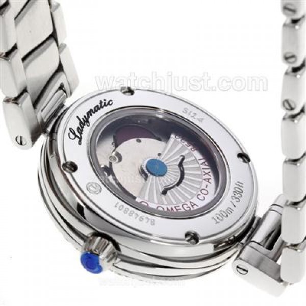 Best UK Sale Omega Ladymatic Automatic Fake Watch With White Dial For Women