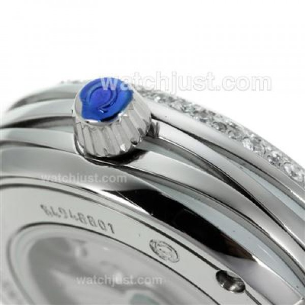 Best UK Sale Omega Ladymatic Automatic Fake Watches With White Dials For Women
