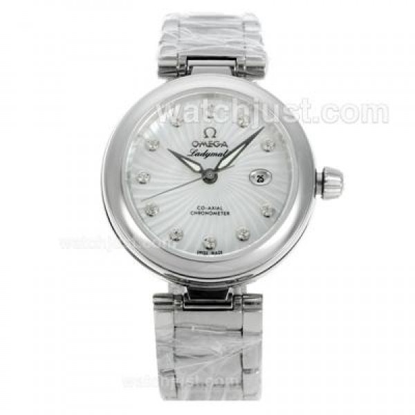 Cheap UK Sale Omega Ladymatic Automatic Fake Watch With White Dial For Women