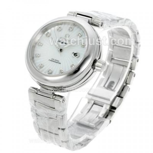 Cheap UK Sale Omega Ladymatic Automatic Fake Watch With White Dial For Women