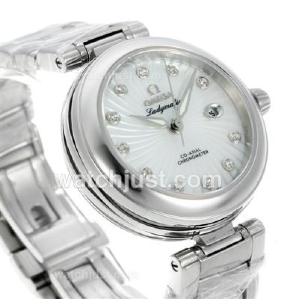 Cheap UK Sale Omega Ladymatic Automatic Fake Watch With White Dial For Women