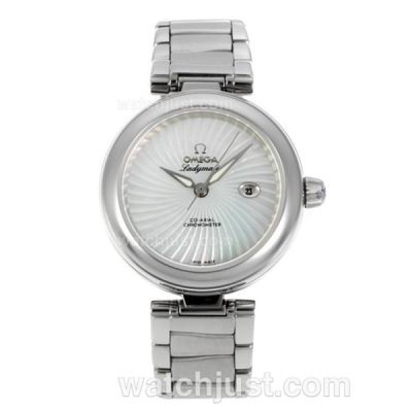 Cheap UK Sale Omega Ladymatic Automatic Replica Watch With White Dial For Women