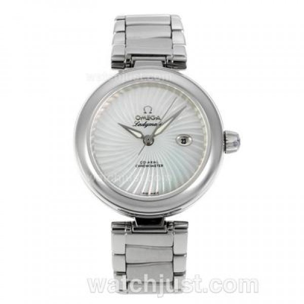 Cheap UK Sale Omega Ladymatic Automatic Replica Watches With White Dials For Women