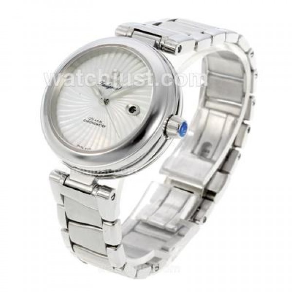 Cheap UK Sale Omega Ladymatic Automatic Replica Watches With White Dials For Women