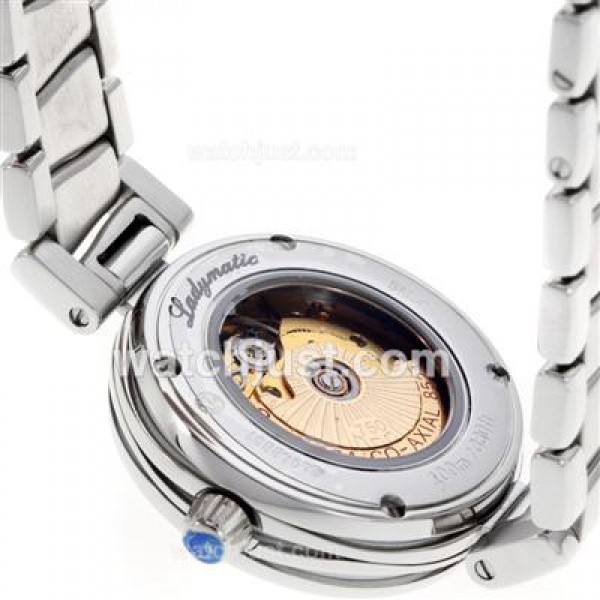 Cheap UK Sale Omega Ladymatic Automatic Replica Watches With White Dials For Women