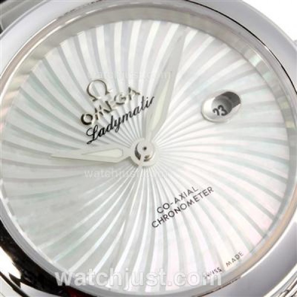Cheap UK Sale Omega Ladymatic Automatic Replica Watches With White Dials For Women