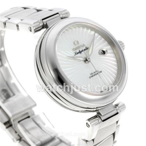 Cheap UK Sale Omega Ladymatic Automatic Replica Watch With White Dial For Women
