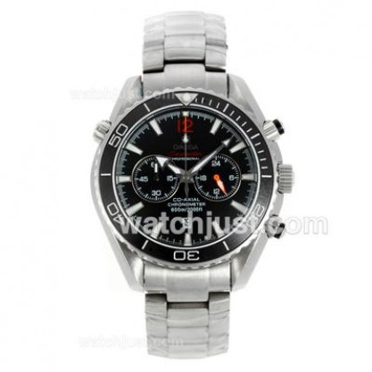 Best UK Sale Omega Seamaster Automatic Fake Watch With Black Dial For Men