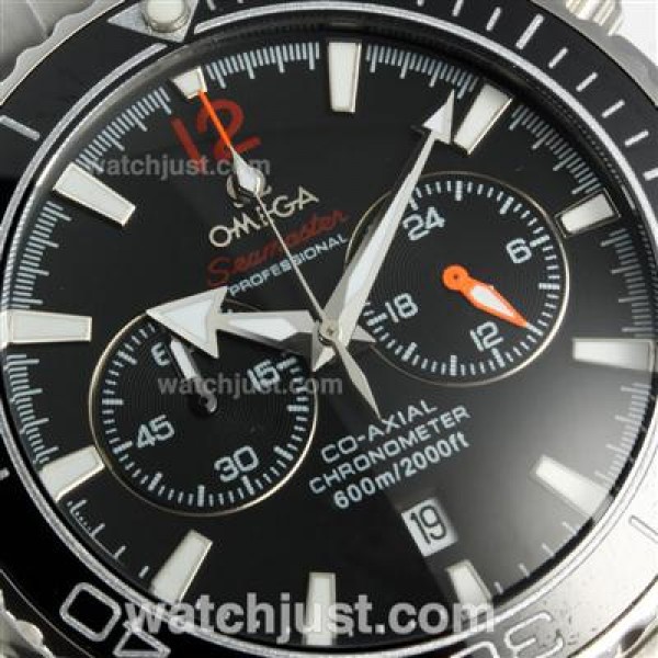 Best UK Sale Omega Seamaster Automatic Fake Watch With Black Dial For Men