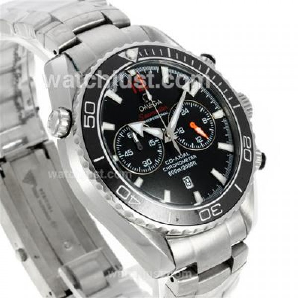 Best UK Sale Omega Seamaster Automatic Fake Watch With Black Dial For Men