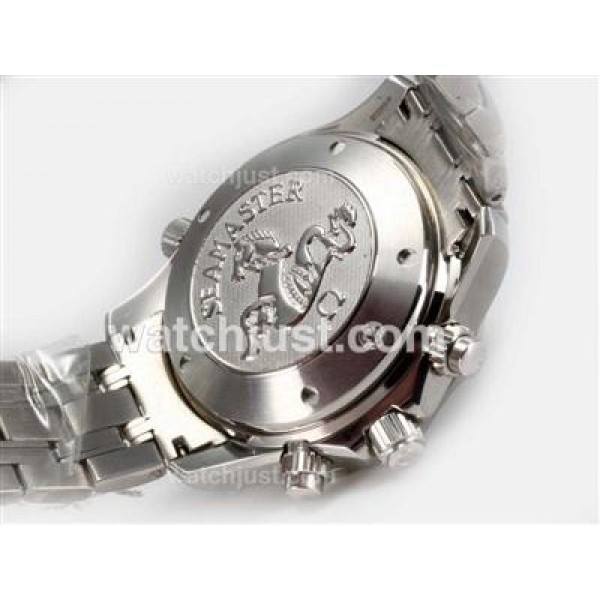 Waterproof UK Sale Omega Seamaster Automatic Replica Watches With Black Dials For Men