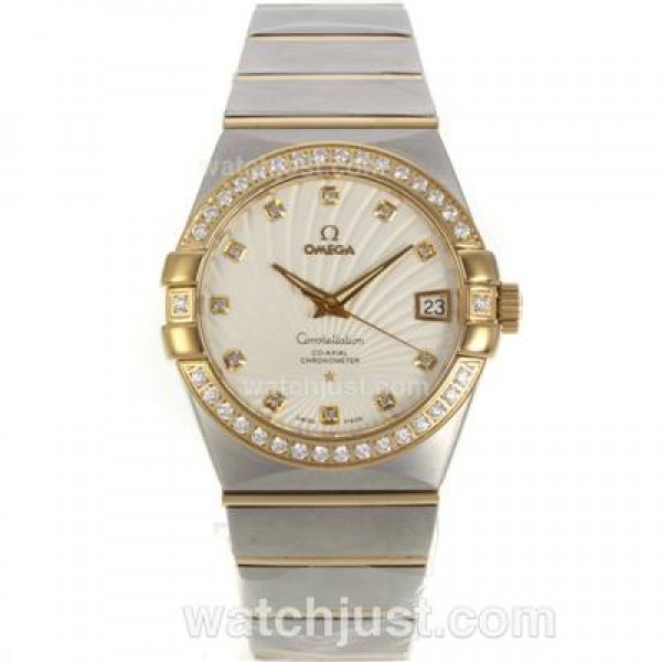 Best UK Omega Constellation Automatic Fake Watches With White Dials For Women