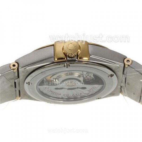 Perfect UK Omega Constellation Automatic Replica Watches With Black Dials For Women