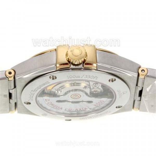 Best UK Omega Constellation Automatic Replica Watch With Champagne Dial For Women