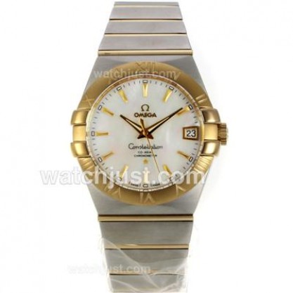 Best UK Omega Constellation Automatic Fake Watches With White Dials For Men
