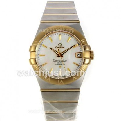 Best UK Omega Constellation Automatic Fake Watch With White Dial For Men