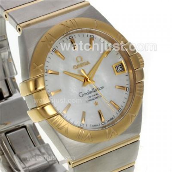 Best UK Omega Constellation Automatic Fake Watches With White Dials For Men