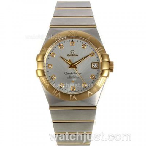 Perfect UK Omega Constellation Automatic Replica Watch With Silvery Dial For Women