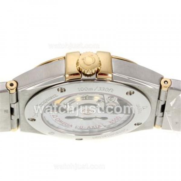 Perfect UK Omega Constellation Automatic Replica Watches With Silvery Dials For Women