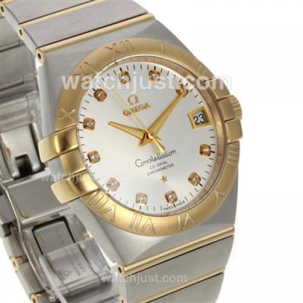 Perfect UK Omega Constellation Automatic Replica Watches With Silvery Dials For Women