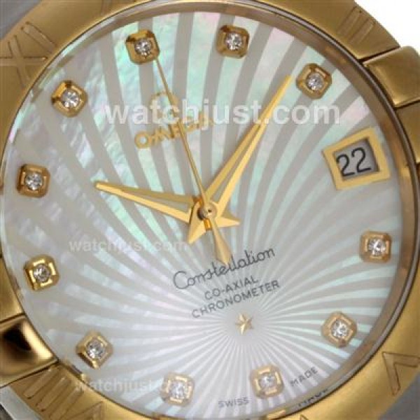 Best UK Omega Constellation Automatic Fake Watches With White Dials For Women