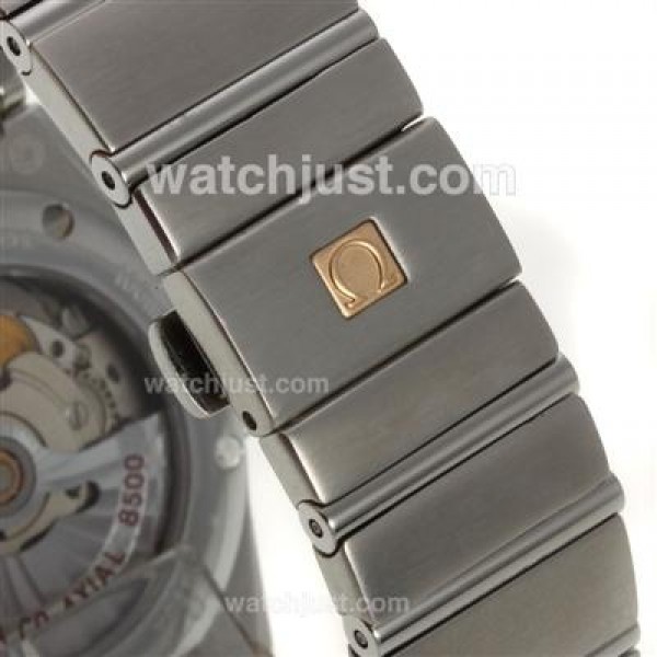 Cheap UK Omega Constellation Automatic Fake Watches With Black Dials For Men