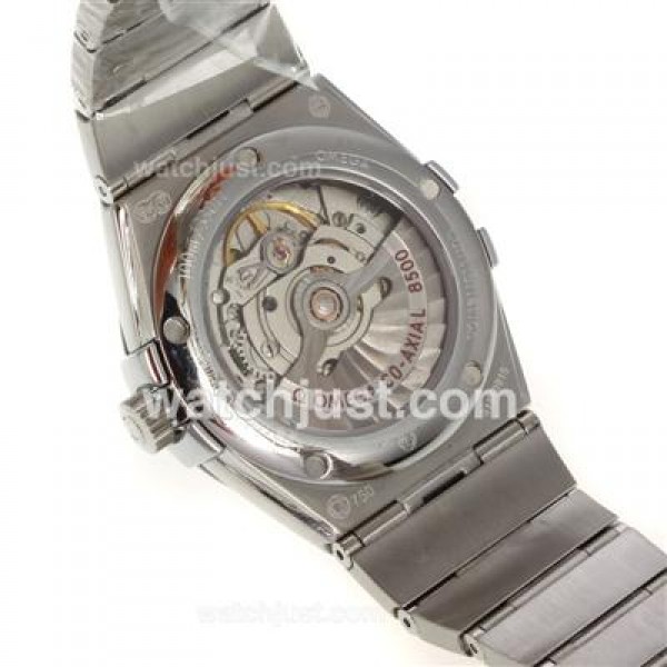 Quality UK Omega Constellation Automatic Fake Watches With Brown Dials For Women