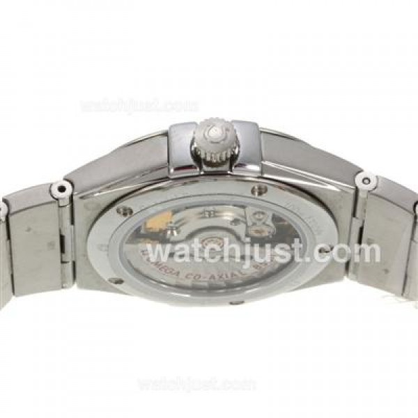 Quality UK Omega Constellation Automatic Fake Watches With Brown Dials For Women