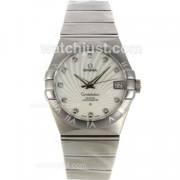 Perfect UK Omega Constellation Automatic Fake Watch With White Dial For Men