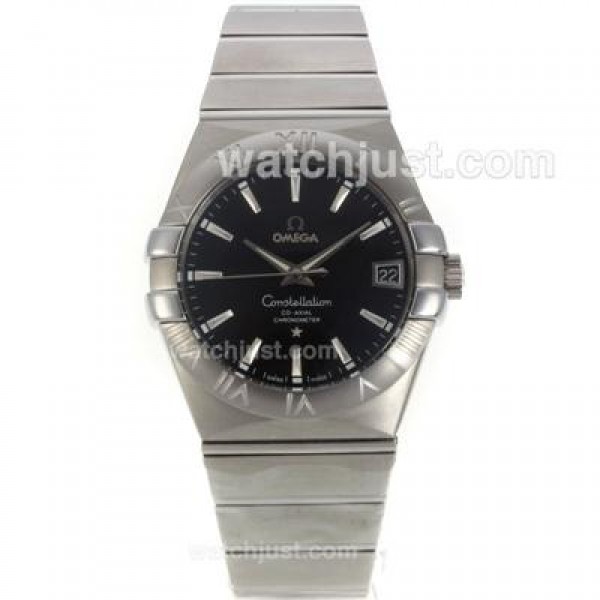 Quality UK Omega Constellation Automatic Replica Watch With Black Dial For Men