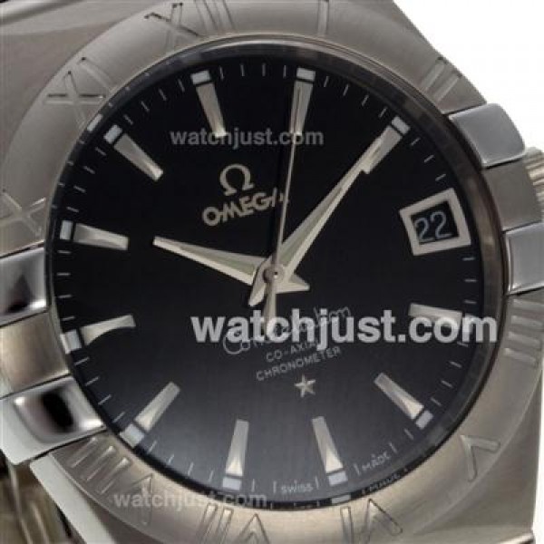 Quality UK Omega Constellation Automatic Replica Watch With Black Dial For Men