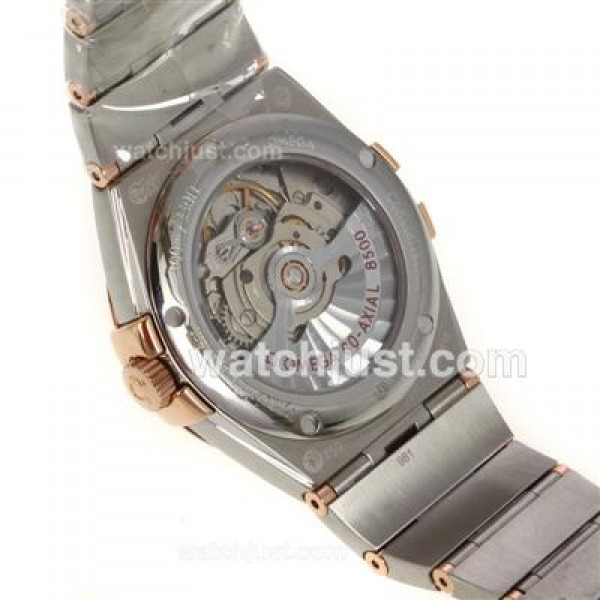Perfect UK Omega Constellation Automatic Replica Watches With White Dials For Women