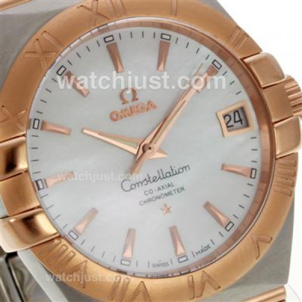 Best UK Omega Constellation Automatic Replica Watch With White Dial For Women