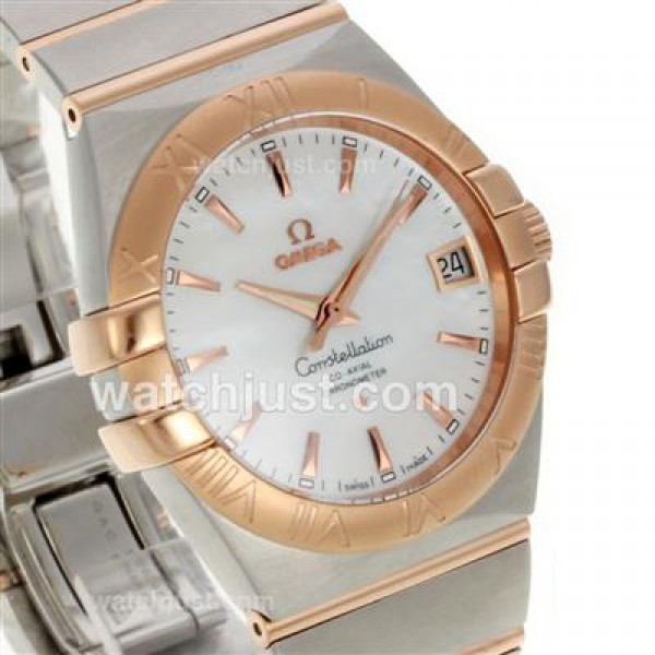 Best UK Omega Constellation Automatic Replica Watch With White Dial For Women