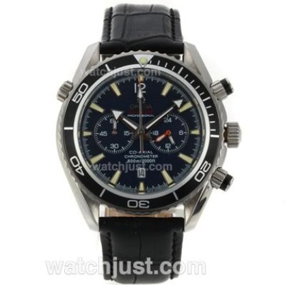 Waterproof UK Omega Seamaster Automatic Replica Watch With Black Dial For Men