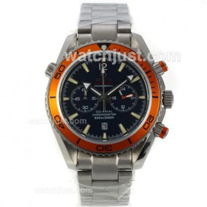 High-Quality UK Sale Omega Seamaster Automatic Fake Watch With Black Dial For Men