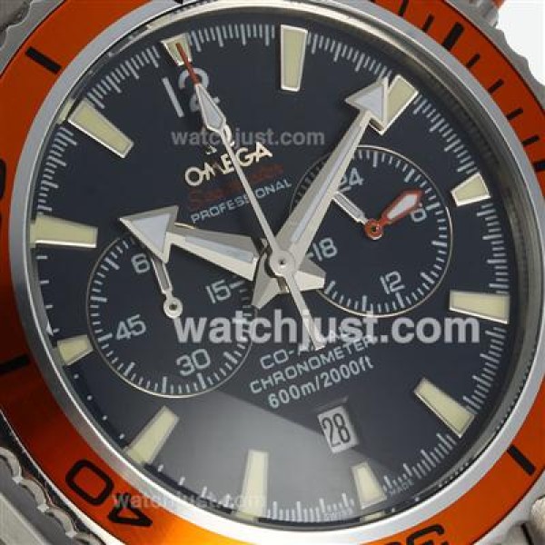 High-Quality UK Sale Omega Seamaster Automatic Fake Watch With Black Dial For Men
