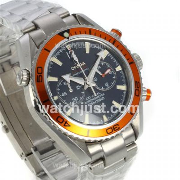 High-Quality UK Sale Omega Seamaster Automatic Fake Watch With Black Dial For Men