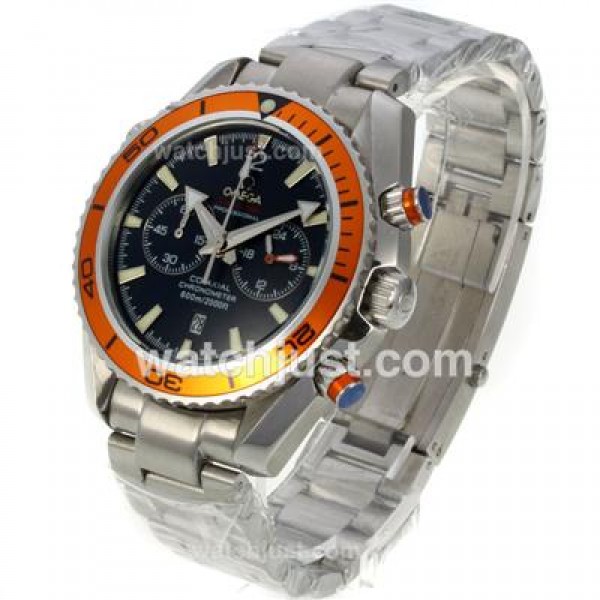 High-Quality UK Sale Omega Seamaster Automatic Fake Watch With Black Dial For Men